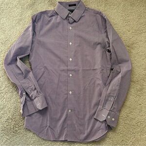 Banana Republic Men's Button-Down Plaid Dress Shirt Size S Office Preppy